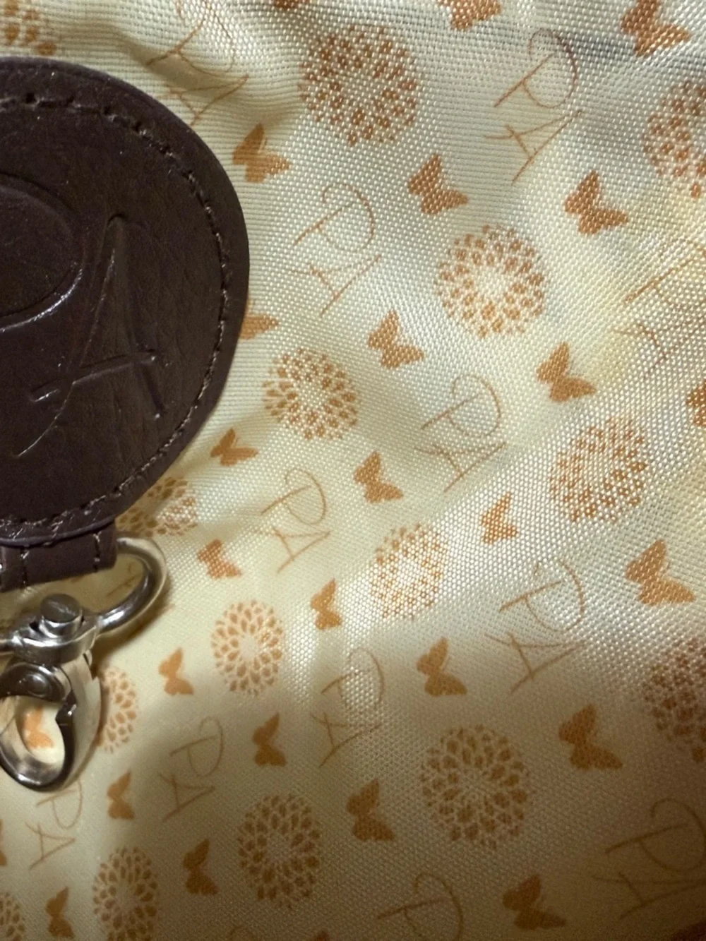 Bella Canvas Cream Tote with Teal and Brown Medallion Print